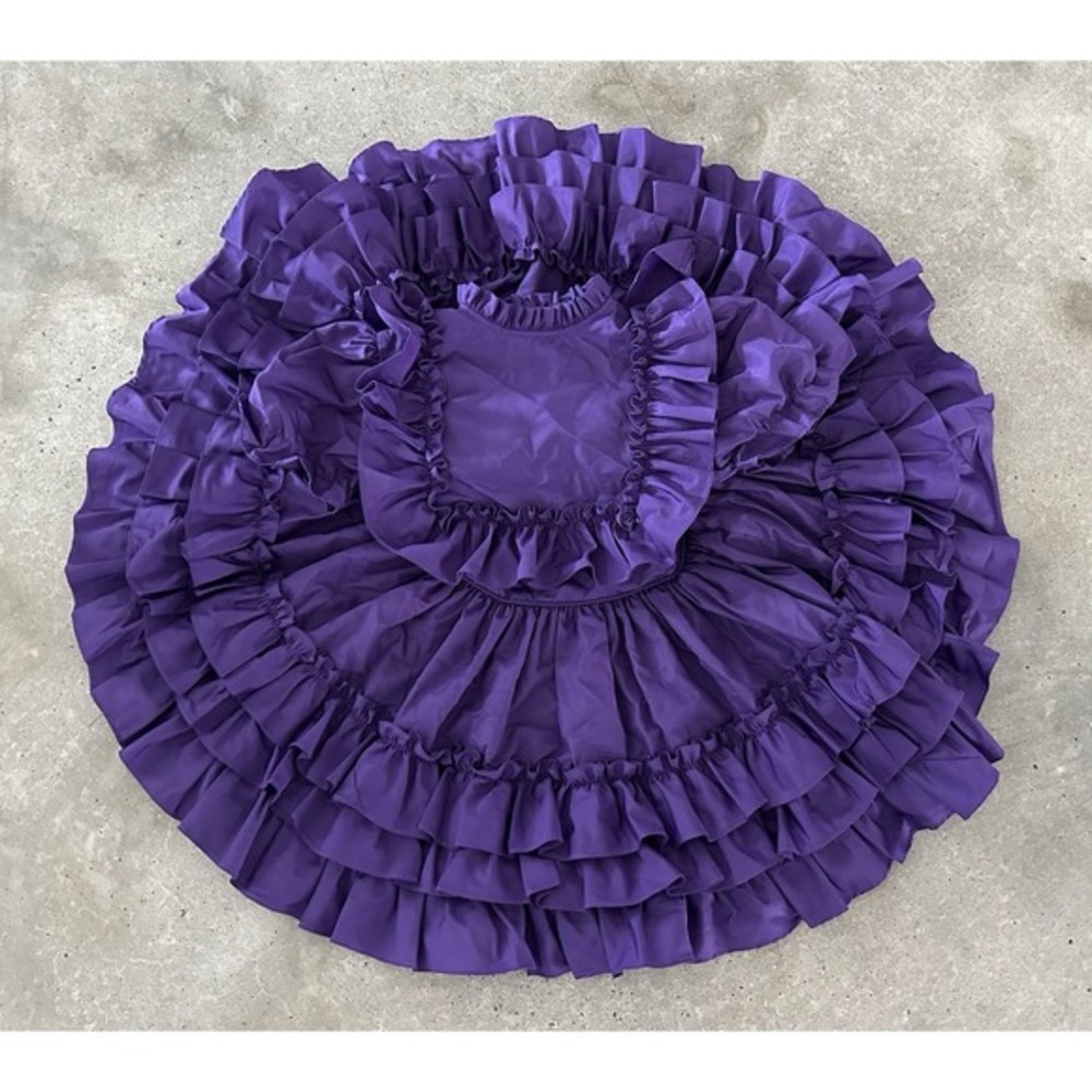 VINTAGE Martha's Miniatures We're Fussy Full Circle Purple‎ Pageant Dress Sz 5
